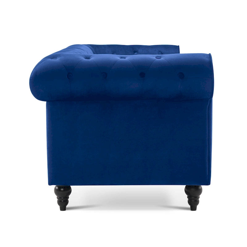 Small Velvet Tufting Sofa - Mid Century Vintage