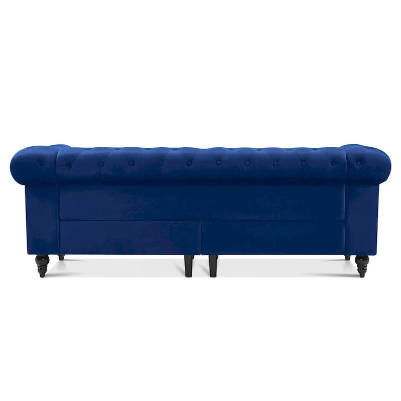 Small Velvet Tufting Sofa - Mid Century Vintage
