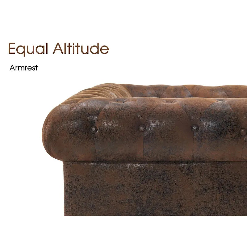 Small Velvet Tufting Sofa - Mid Century Vintage