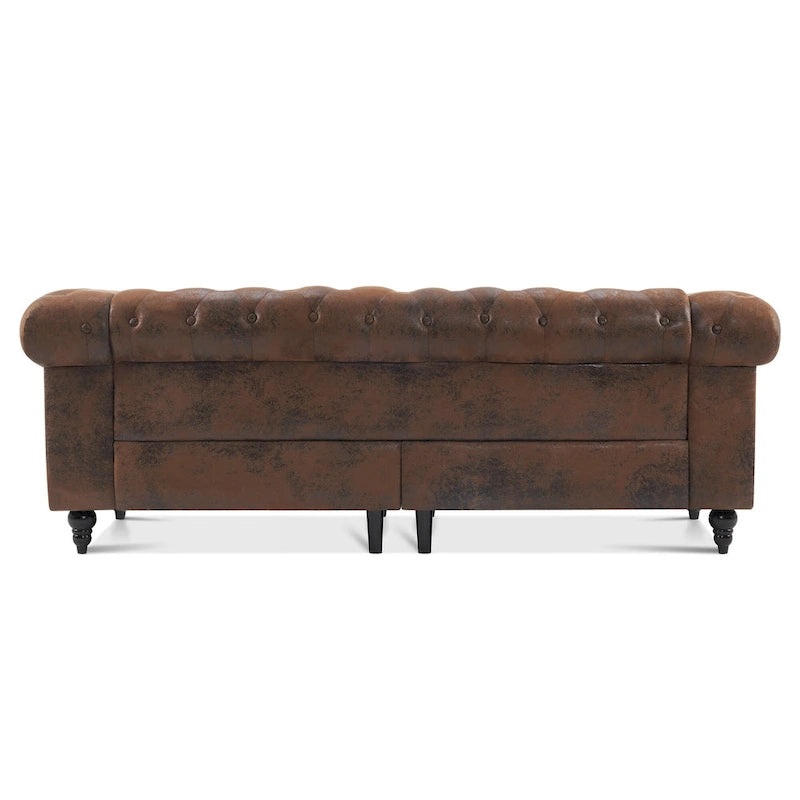 Small Velvet Tufting Sofa - Mid Century Vintage