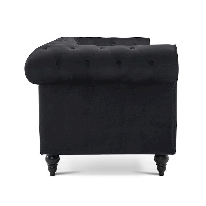 Small Velvet Tufting Sofa - Mid Century Vintage