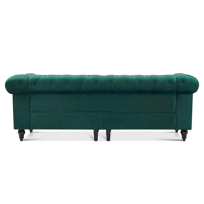 Small Velvet Tufting Sofa - Mid Century Vintage