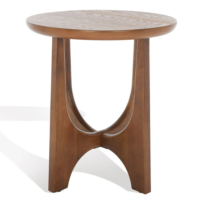 Mid-Century Wood Accent Table with Whitewash Finish - 20W x 20D x 22H