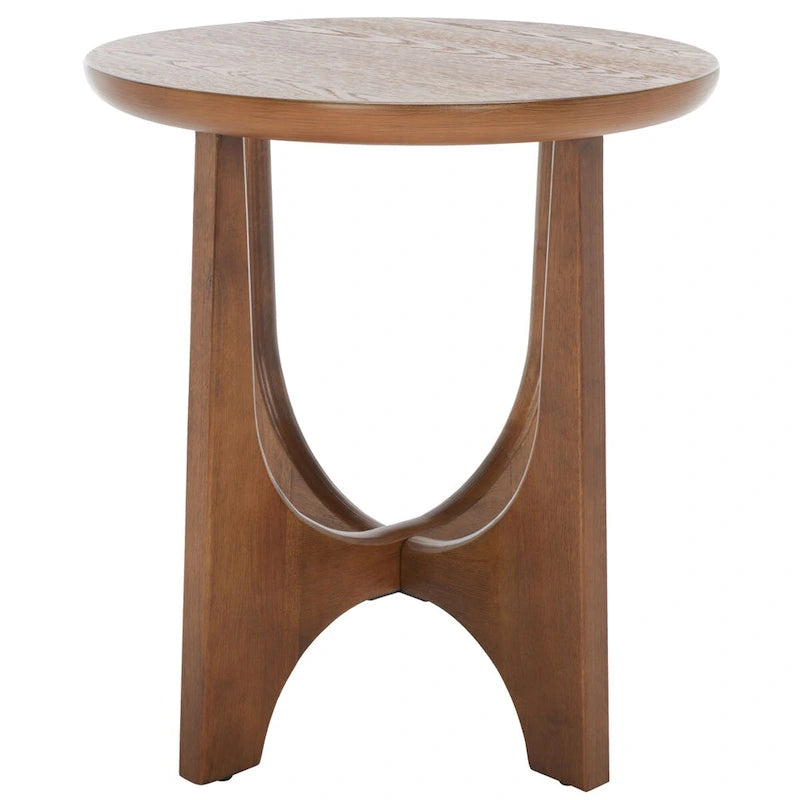 Mid-Century Wood Accent Table with Whitewash Finish - 20W x 20D x 22H