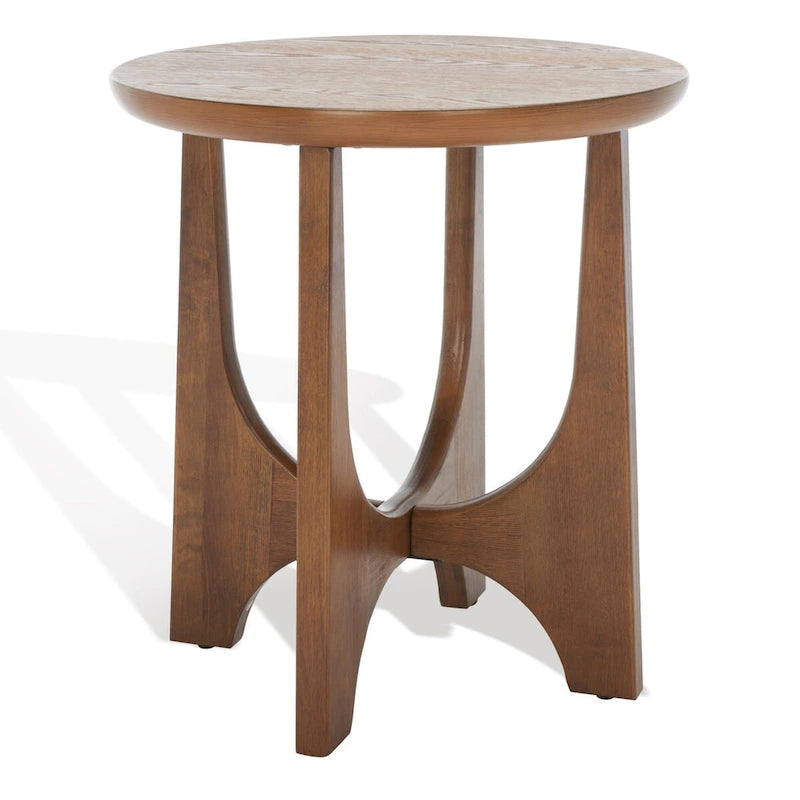 Mid-Century Wood Accent Table with Whitewash Finish - 20W x 20D x 22H