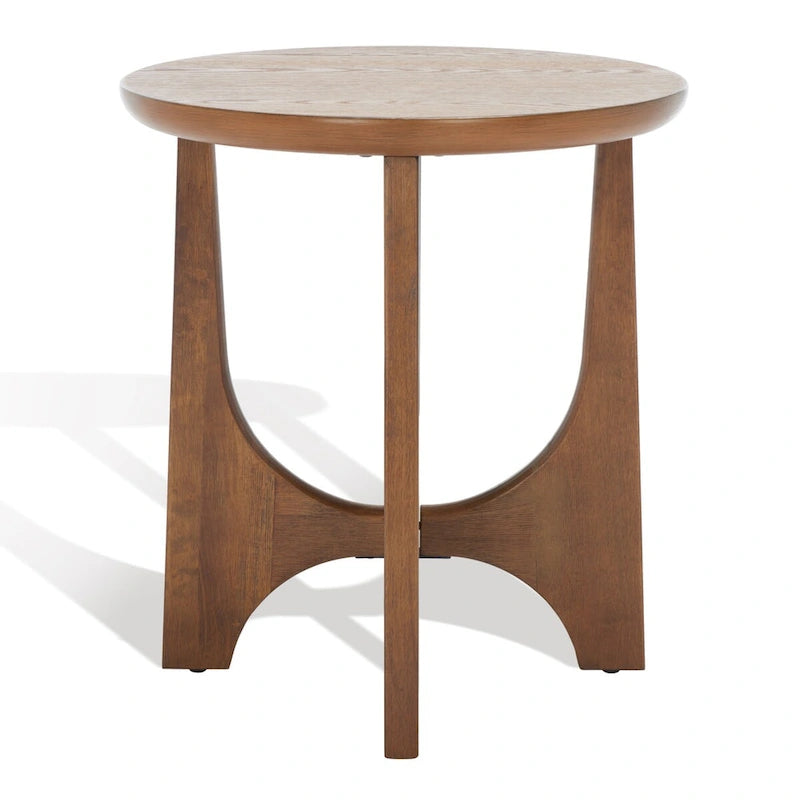 Mid-Century Wood Accent Table with Whitewash Finish - 20W x 20D x 22H