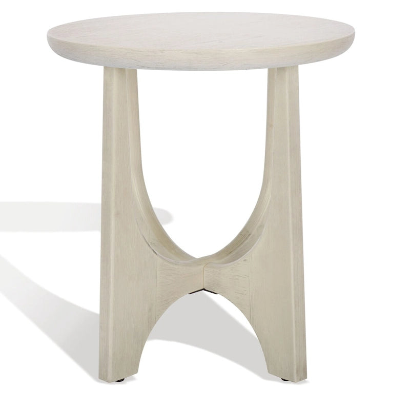 Mid-Century Wood Accent Table with Whitewash Finish - 20W x 20D x 22H