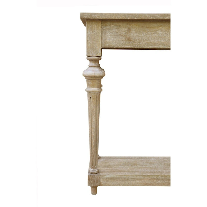60-Inch Traditional Turned Leg Console Table - Mango Hardwood