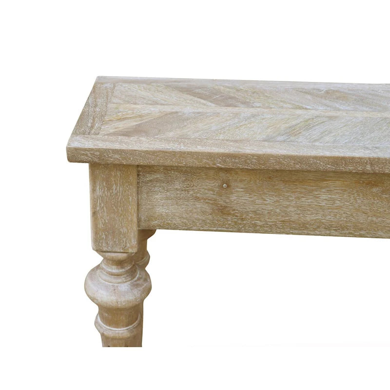 60-Inch Traditional Turned Leg Console Table - Mango Hardwood
