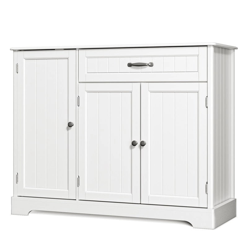 Buffet Cabinet Storage Sideboard, Kitchen Sideboard Storage Buffet Cabinet with Drawer and 3 Doors