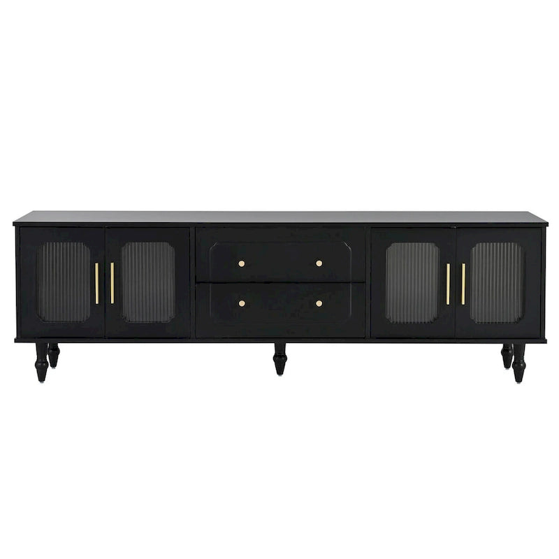 Practical Media Console with 2 Drawers and Cabinets