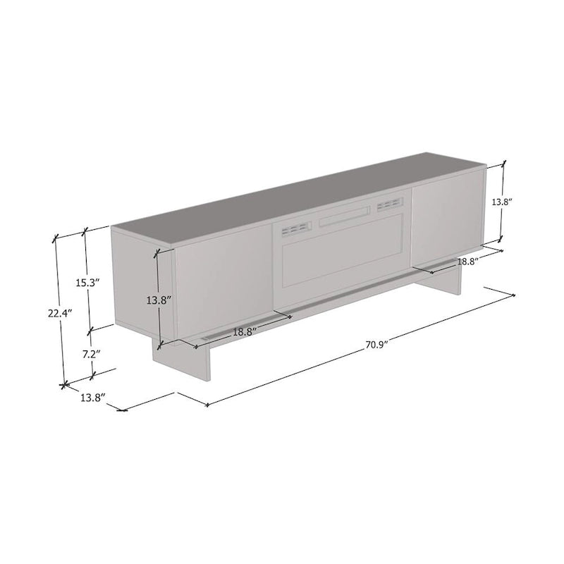 Fireplace TV Stand with Electric Insert - Fits TVs up to 80"